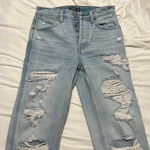 Abercrombie & Fitch Ankle High Rise Straight Jeans